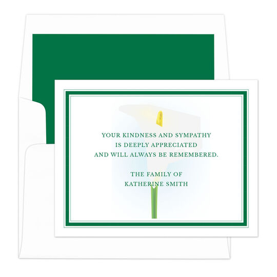 Calla Lilly Sympathy Cards